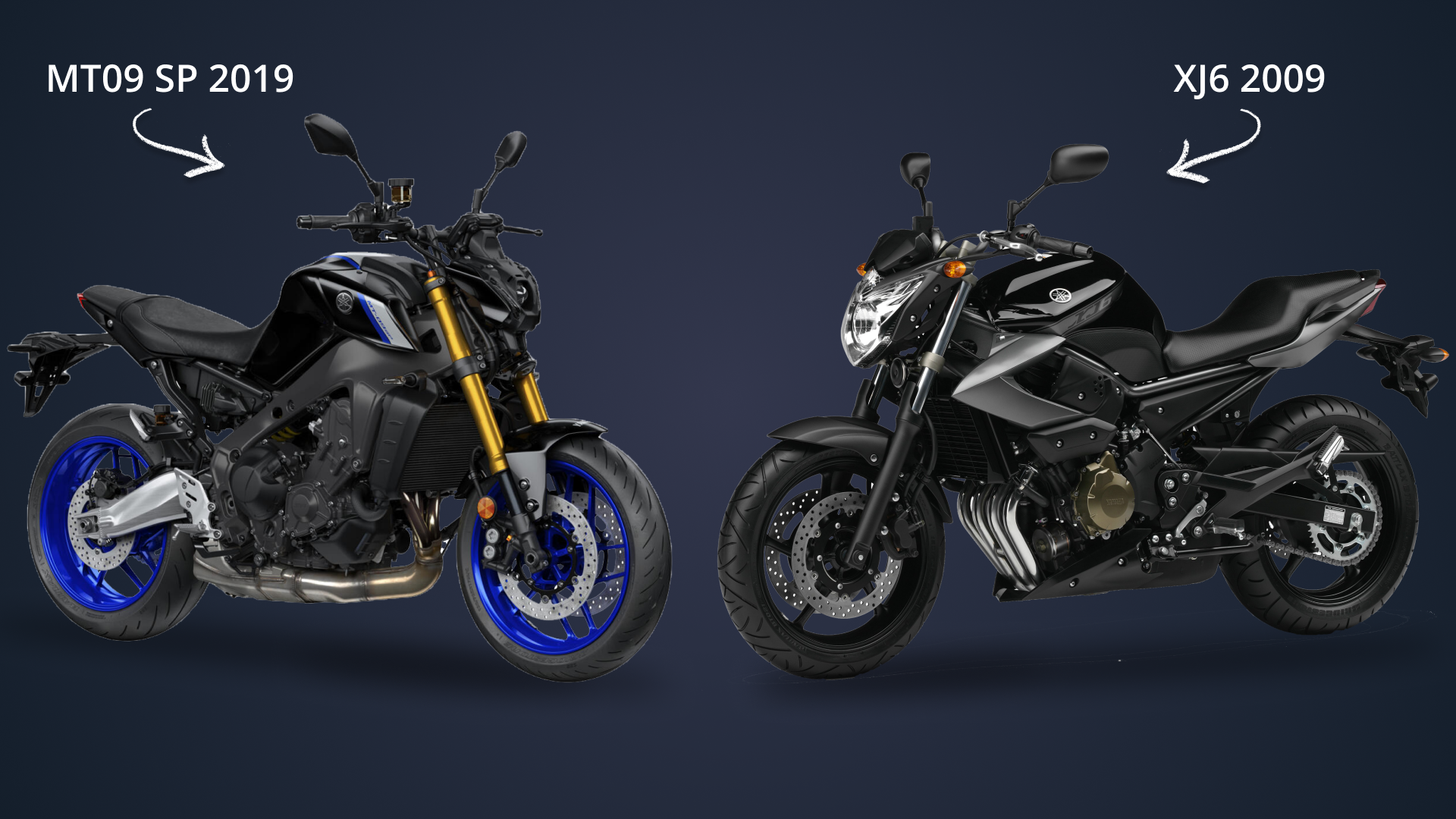 Pegase Moto GPS tracker against theft of a 2019 MT09 and a 2009 XJ6